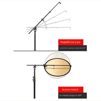 Suport pentru reflectoare din fibră de carbon, braț transversal – Echipament pentru fotografie și transmisiuni live