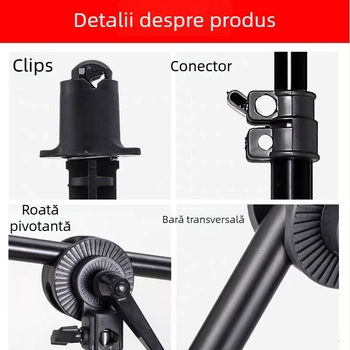 Suport pentru reflectoare din fibră de carbon, braț transversal – Echipament pentru fotografie și transmisiuni live