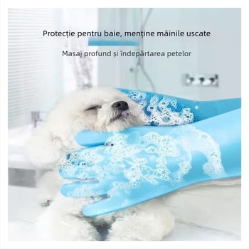 Mănuși de baie pentru pisici, anti-zgâriere, anti- mușcătură, lungime extinsă