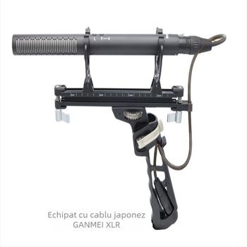 Suport microfon – Antivent, Absorbție a șocurilor, Set din trei piese pentru filmări în exterior, Accesorii ușoare, Greutate 650 g