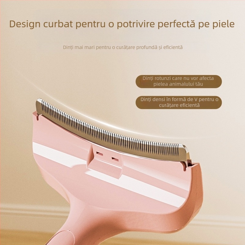 Pieptene pentru pisici, dublu scop, elimină părul liber, potrivit pentru blană scurtă și lungă, brand Changyao