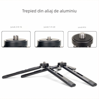 Trepied de masă pentru fotografie, din aliaj de aluminiu, pentru telefoane mobile, model KT-4, reglaj de amortizare, sarcină 6–10 kg