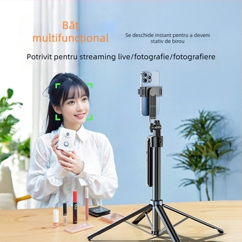 Gimbal pentru telefon cu rotație de 360°, urmărire facială, telecomandă, Bluetooth, aliaj de aluminiu