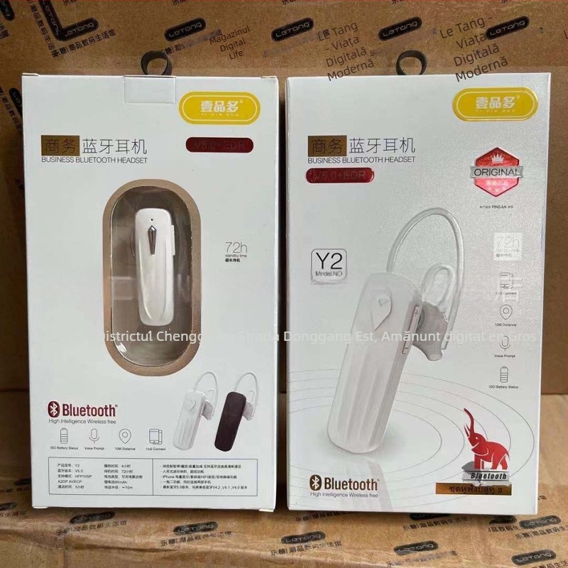 Yipin Duo Bluetooth căști sport mini, fără fir, cu prindere pentru ureche – rază 10 m, Bluetooth 4.1, redare muzică, utilizare: un singur ureche, mono