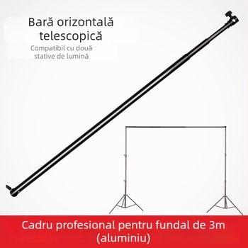 Bare telescopice pentru fundal, din aliaj de aluminiu, o singură bară transversală