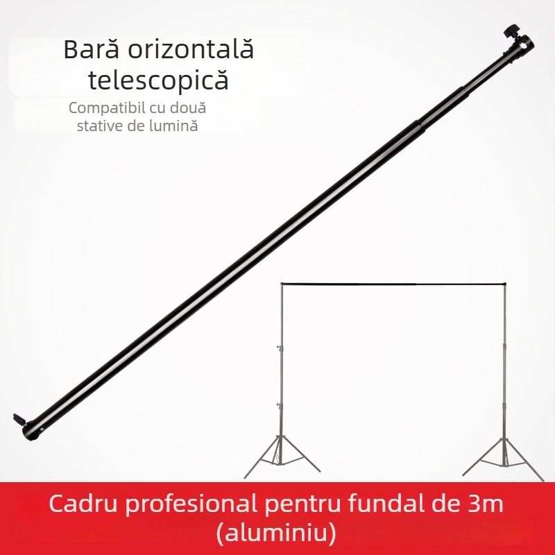 Bare telescopice pentru fundal, din aliaj de aluminiu, o singură bară transversală