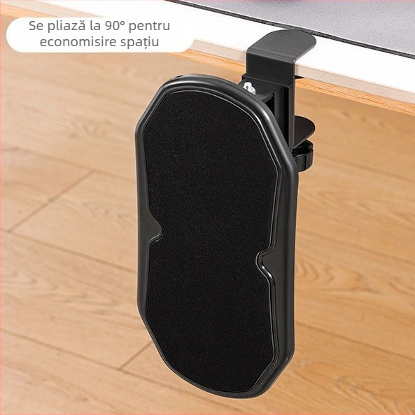 Sprijin pentru mâna de calculator cu braț rotativ – modelul 9112, PVC, covoraș de birou monolateral, cu spațiu pentru mouse și calculator, turnare prin injecție