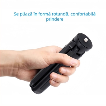 Trepied din aliaj de aluminiu Mt-19 pentru telefon mobil și cameră, bază cu șurub 1/4, sarcină 6–10 kg, 1 secțiune
