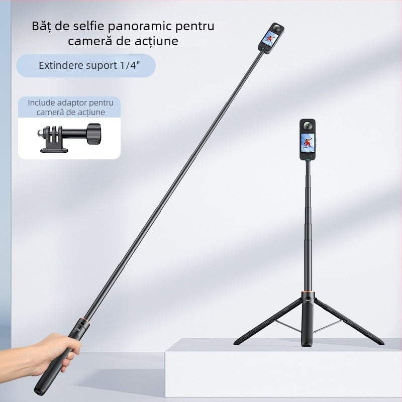 VRIG TP-21 selfie stick pentru camere sportive – compatibil GoPro/Action/Insta360, universal, din plastic