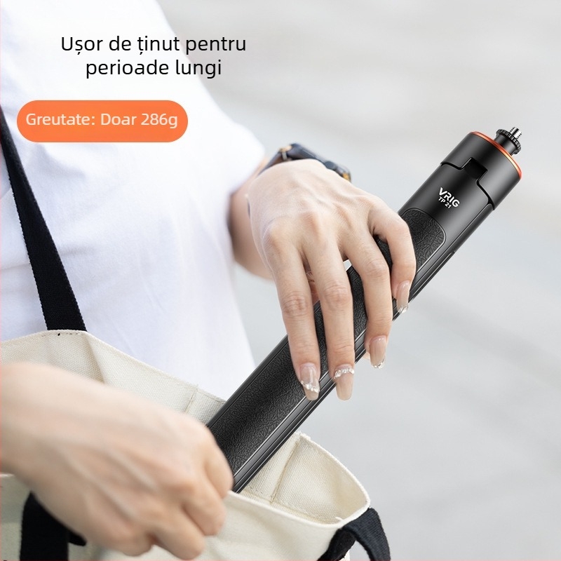 VRIG TP-21 selfie stick pentru camere sportive – compatibil GoPro/Action/Insta360, universal, din plastic