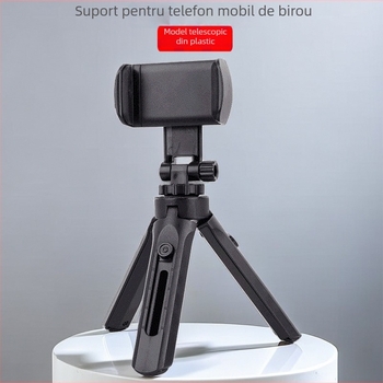 Leeshepro Suport de birou pentru telefoane mobile – Trepied din plastic, universal, cu picioare retractabile