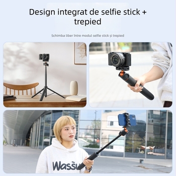 VRIG TP-16 Trepied pentru cameră cu cap PTZ 3D, aliaj de aluminiu, 5 secțiuni, încărcare până la 2 kg