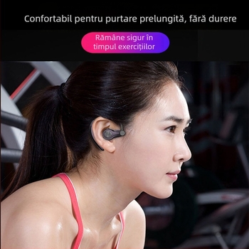Căști Bluetooth fără fir pentru un singur ureche, design de tip prindere, stil sportiv (Bluetooth 4.1, rază de 10 m, IPX4, autonomie 4–8 h)