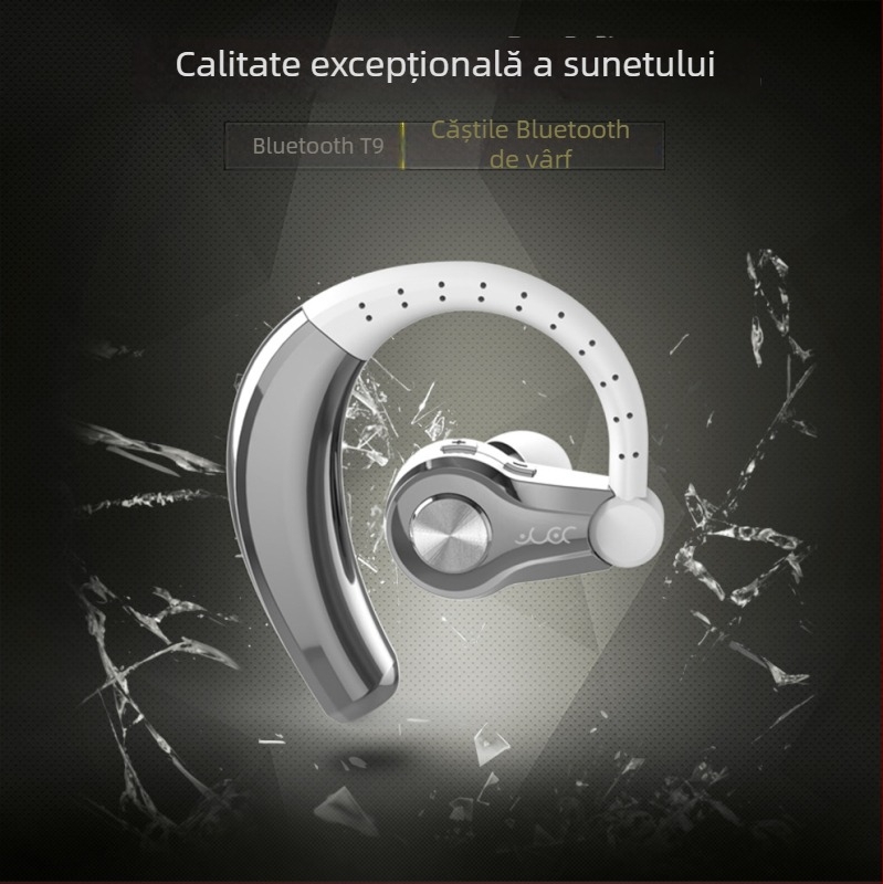 Căști Bluetooth fără fir pentru un singur ureche, design de tip prindere, stil sportiv (Bluetooth 4.1, rază de 10 m, IPX4, autonomie 4–8 h)