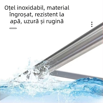 Suport foto din oțel inoxidabil, 3 secțiuni, sarcină 10 kg, tub Ø19–30 mm, greutate 2,5 kg
