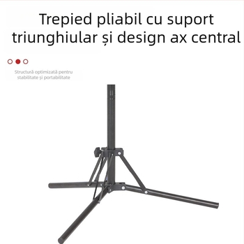 Stativ de iluminat telescopic, din țevi de fier și plastic; 4 secțiuni; sarcină 5 kg; diametru țeavă 16/19/22/25 mm; marcă Yutian