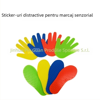 Ajutor de antrenament pentru copii, masaj senzorial al mâinilor și picioarelor, covorașe tactile pentru amprente, material dur cu adeziv adaptabil pentru antrenamente de baschet și fotbal