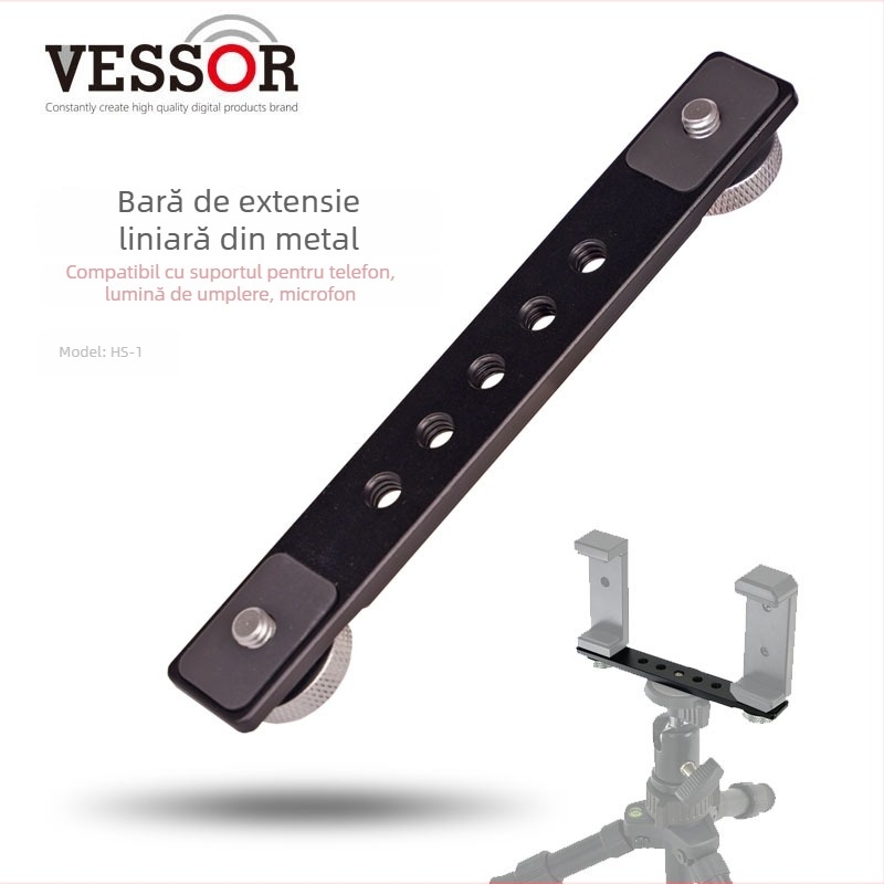 Trepied/Cap pentru telefon mobil și cameră de acțiune — aliaj de aluminiu, HS-1, Youbanchuang, suport pentru microfon extern și lampă de iluminare