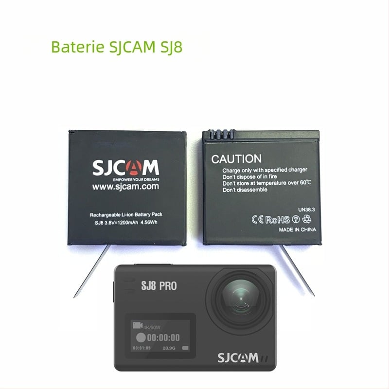 Baterie pentru camere SJCAM SJ8 Pro / SJ8 Air / SJ8 Plus — baterie litiu-ion, 1 baterie, compatibilă cu seria SJ8