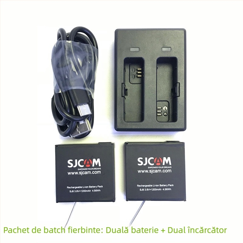 Baterie pentru camere SJCAM SJ8 Pro / SJ8 Air / SJ8 Plus — baterie litiu-ion, 1 baterie, compatibilă cu seria SJ8