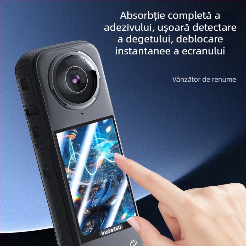 Folie protectoare temperată Shadowstone x5 pentru cameră de acțiune 360°