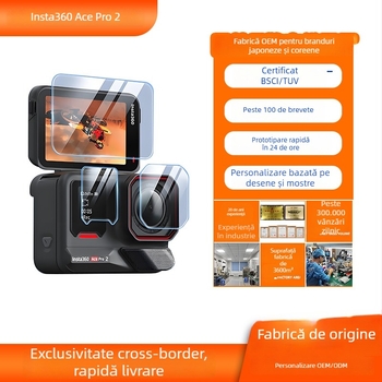Xuyi folie de protecție din sticlă securizată pentru obiectiv și ecran Insta360 AcePro2