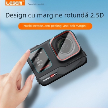Xuyi folie de protecție din sticlă securizată pentru obiectiv și ecran Insta360 AcePro2