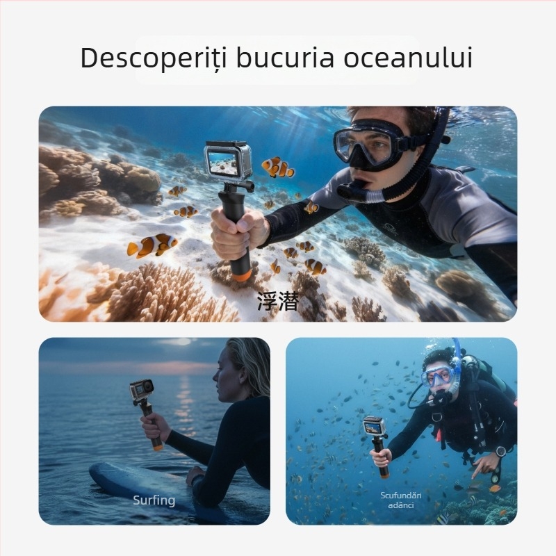 Carcasă impermeabilă Taixun pentru DJI Osmo Action6, 60 m adâncime de scufundare, Material PC, Include folie anti-ceață