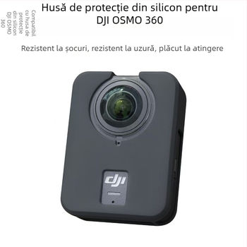 Carcasă de protecție din silicon pentru corp DJI Osmo 360 – compatibilă cu camera panoramică Osmo 360, material: silicon, imprimare logo suportată, service post-vânzare: trei garanții
