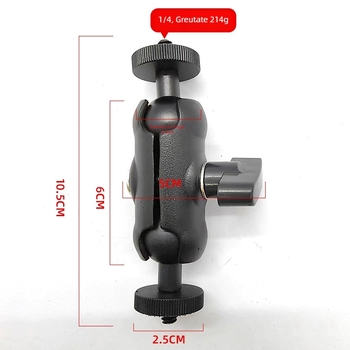 Suport panoramic pentru cameră de acțiune – aliaj de aluminiu, compatibilitate generală, 147 g, logo imprimabil, suport montaj într-o singură bucată