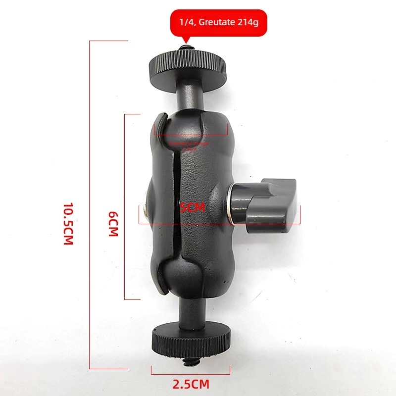 Suport panoramic pentru cameră de acțiune – aliaj de aluminiu, compatibilitate generală, 147 g, logo imprimabil, suport montaj într-o singură bucată