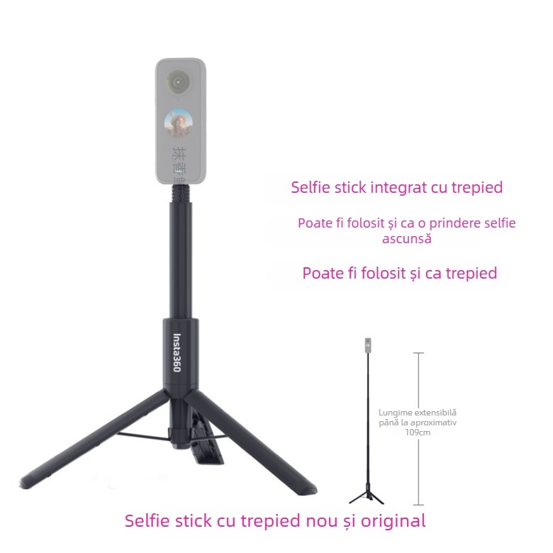 Insta360 Trepied Extensibil pentru Selfie, Compatibil universal