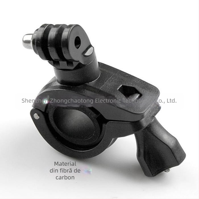 Montaj rotativ dublu pentru bicicletă/motocicletă pentru camere de acțiune – compatibil GoPro Hero10, Yi/Xiaoyi; construcție ABS