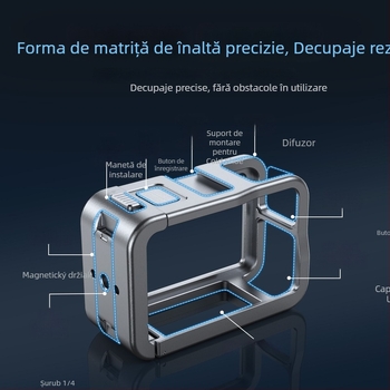 Coscat cadru protecție metalic din aliaj de aluminiu pentru DJI Osmo Action 3/4/5