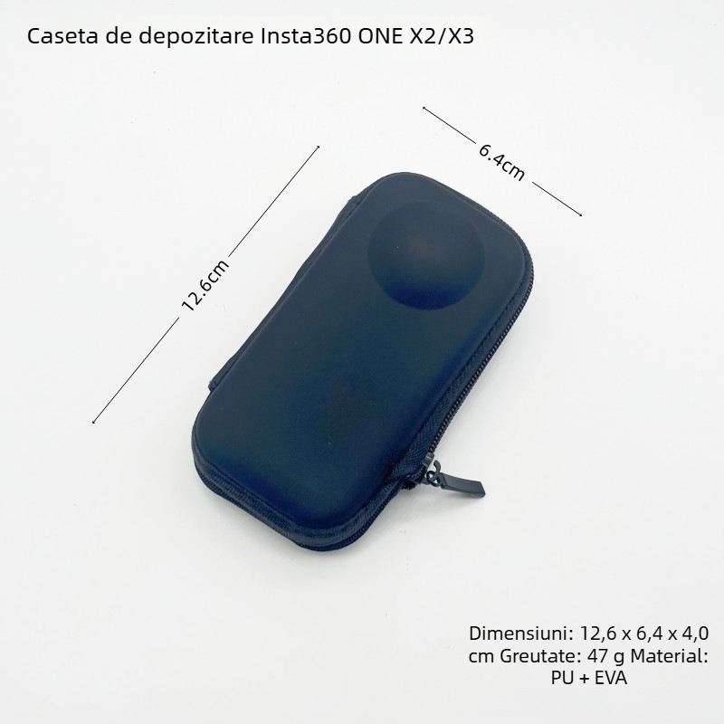 Geantă de depozitare Insta360 X3 / ONE X2 Mini cu burete interior, imprimare logo disponibil