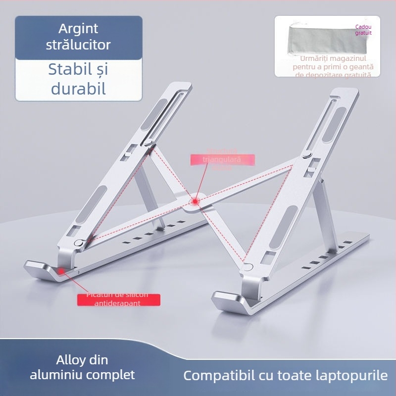 Suport pentru laptop din plastic - rotativ, utilizare generală