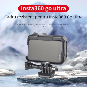 Protecție cadru pentru Insta360 Go Ultra – anti-cădere, anti-zgârieturi; material: plastic; compatibil: Insta360 Go Ultra; model: Accessories; imprimare logo: Da