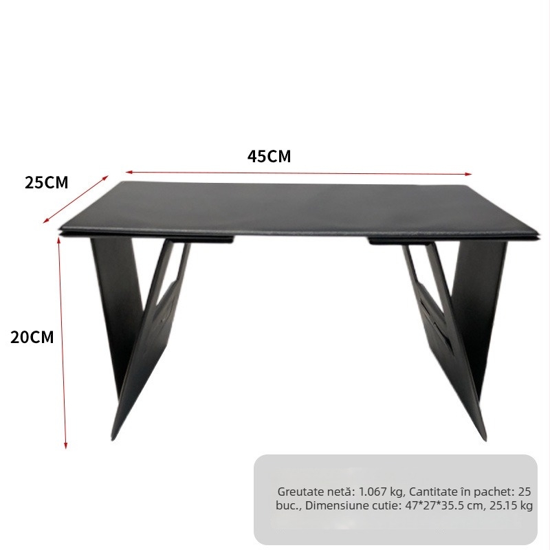 Suport pliabil pentru laptop și tabletă – placă din piele cu densitate înaltă, greutate 1100 g, compatibilitate universală, model 11