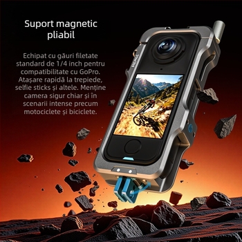 Hepail cadru metal din aliaj de aluminiu pentru Insta360 X4 Air – cadru de protecție extensibil