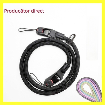 Curea de umăr pentru cameră din frânghie de nailon, reglabilă, cu două clipsuri, închidere cu eliberare rapidă, model TD6243, Toda