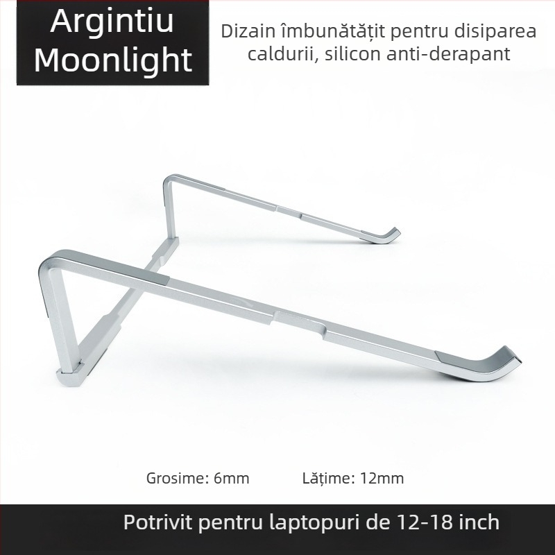 Suport pentru laptop, aliaj de aluminiu, pliabil, model L230, compatibil cu 001, greutate 0,5 kg