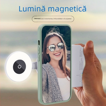 Lumină de fill magnetică pliabilă pentru smartphone – model H22A, sub 10W, 5V, compatibil cu iPhone 12/13/14