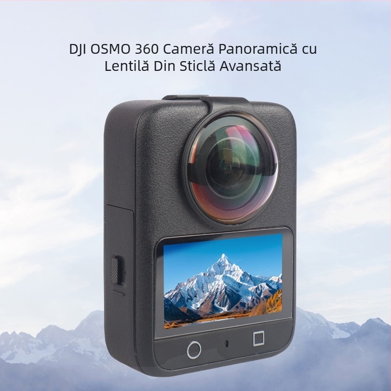 DJI Osmo 360 Protecție din sticlă pentru camera panoramică de acțiune - PC+sticlă premium, anti-zgârieturi, anti-cădere, Include 2 oglinzi și tampoane cu alcool
