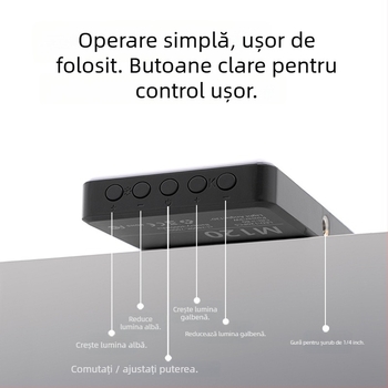 Lumină de umplere mini cu suport magnetic, iluminare portabilă pentru fotografie și live streaming, Model M120, 5W, 3.7V baterie încorporată