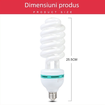 Lampă profesională pentru fotografie, 200–250V, soclu E27, 5500K, fără reglaj al intensității