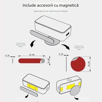Lumină LED magnetică pentru conferințe video și fotografie - Model M-8, 3,7V, sub 10W, 3 temperaturi ale culorii, personalizarea logo-ului, utilizare verticală