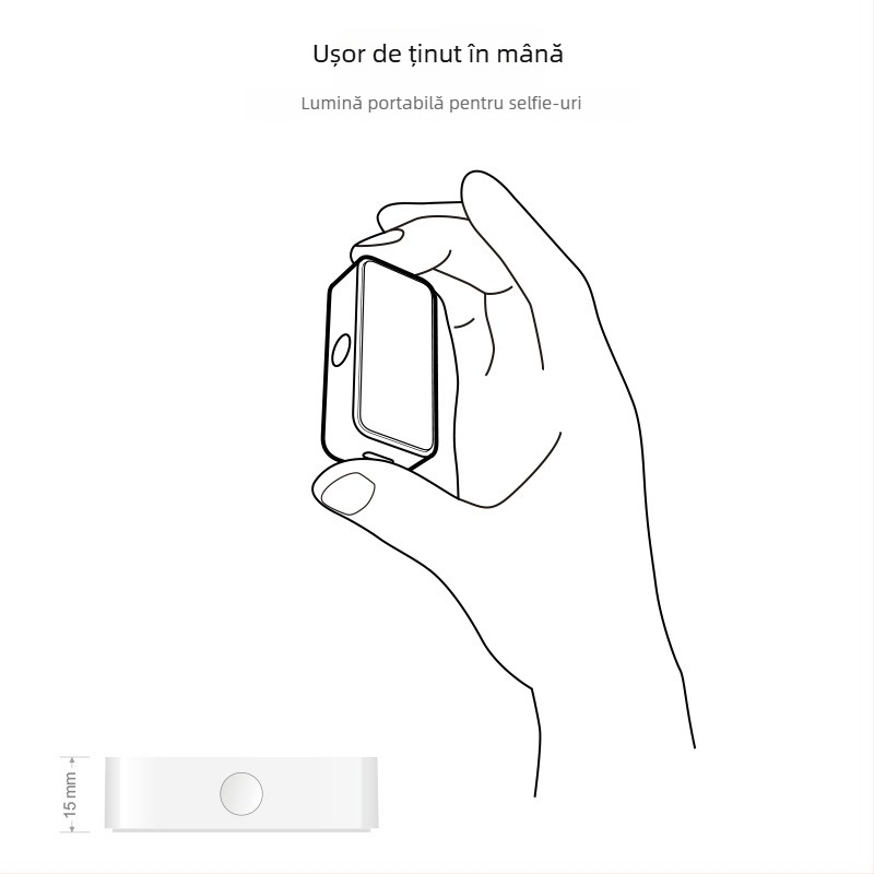 Lumină LED magnetică pentru conferințe video și fotografie - Model M-8, 3,7V, sub 10W, 3 temperaturi ale culorii, personalizarea logo-ului, utilizare verticală