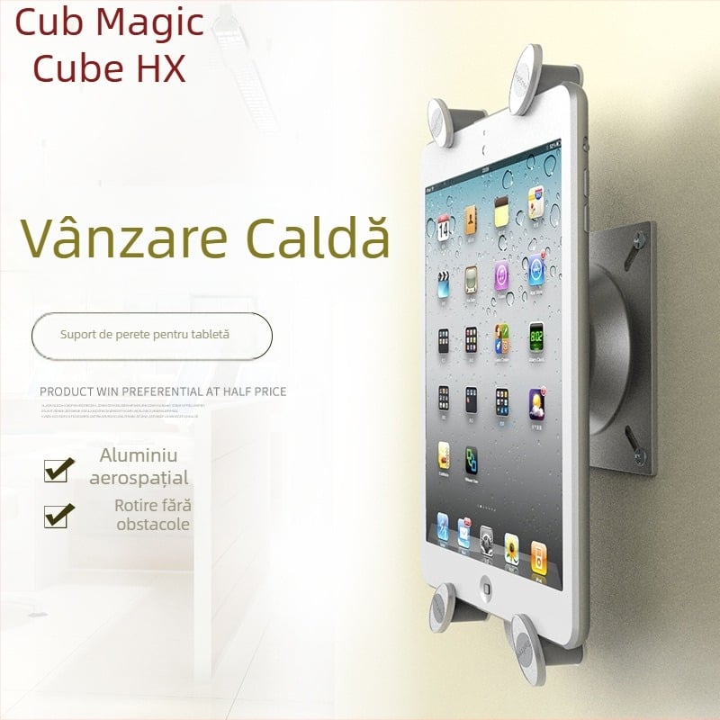 Suport pentru tablet PM01/PID(B) – Universal, multifuncțional, montaj pe perete pentru pat și bucătărie cu adaptor VESA, greutate 0,5 kg