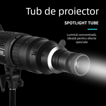 Spotlight – lumină profesională pentru fotografie, model Spotlight, utilizare generală, intensitate luminoasă reglabilă, fără sursă de alimentare externă