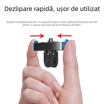 GoPro HERO13 bază magnetică pentru eliberare rapidă cu două gheare din aliaj